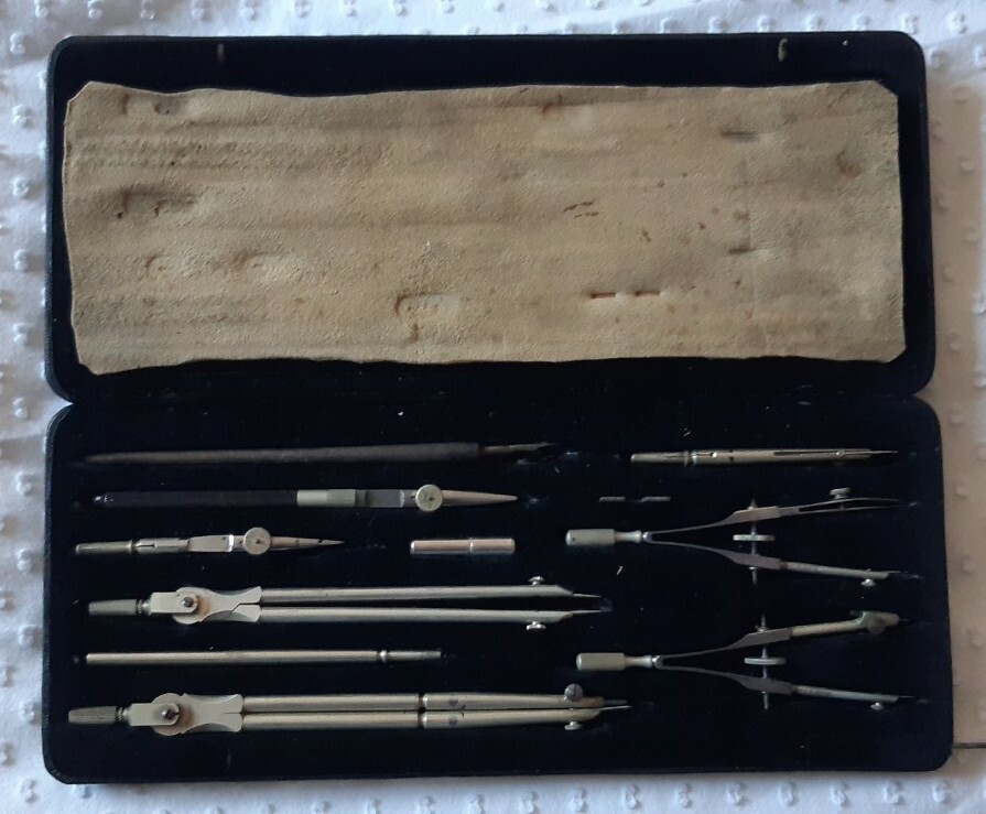 Vintage Riefler Precision Compass Drafting Draughting Drawing Set