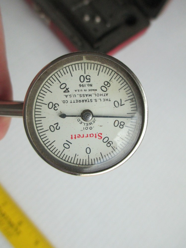 STARRETT 196 UNIVERSAL BACK PLUNGER DIAL INDICATOR SET B57