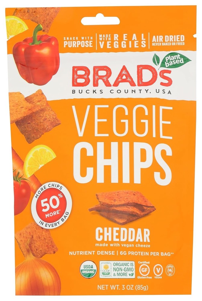 Brad's Plant Based Raw Chips Cheddar 3 oz