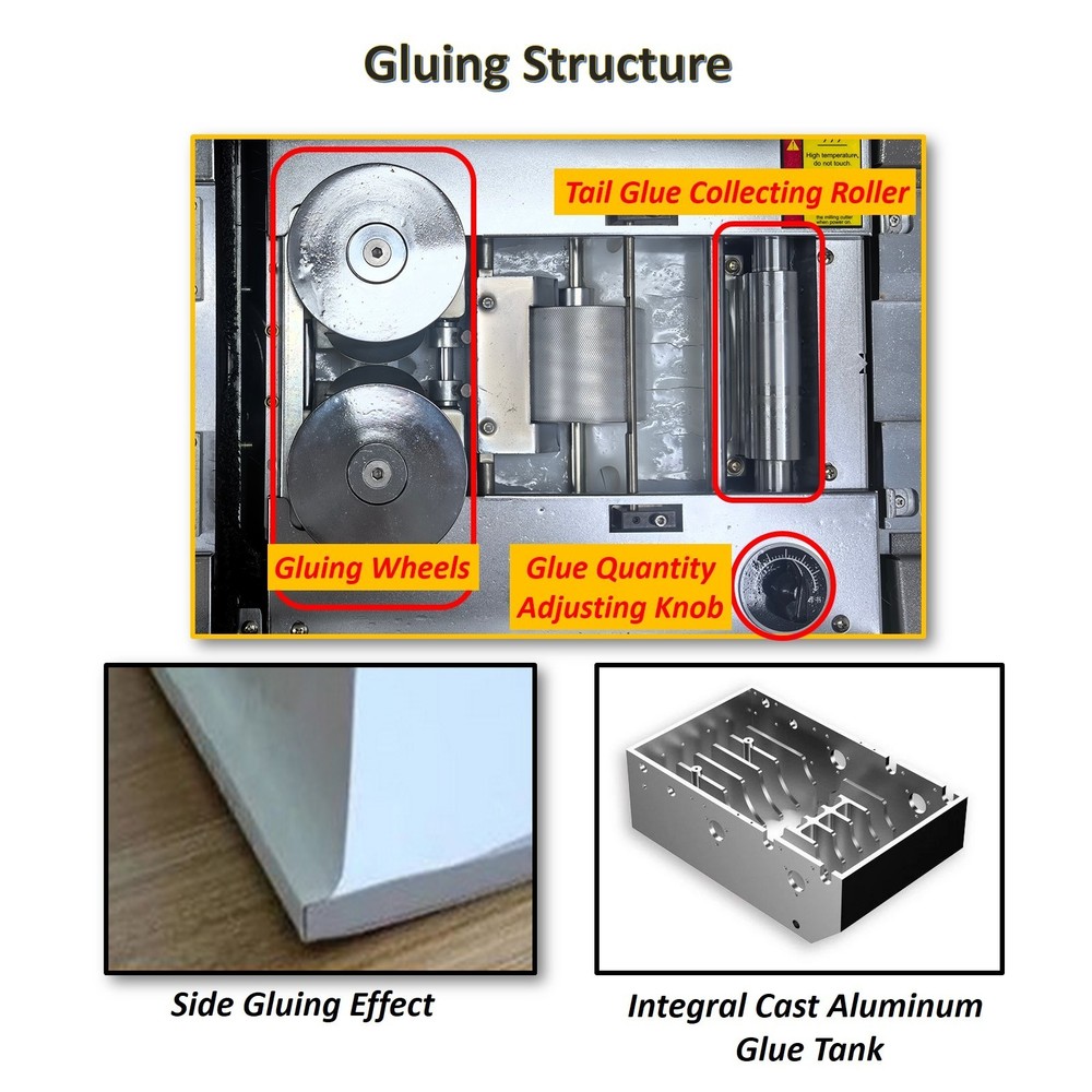 220V 1.9KW Side Glue Installation Machine Fully A4 Automatic Perfect Binding Mac