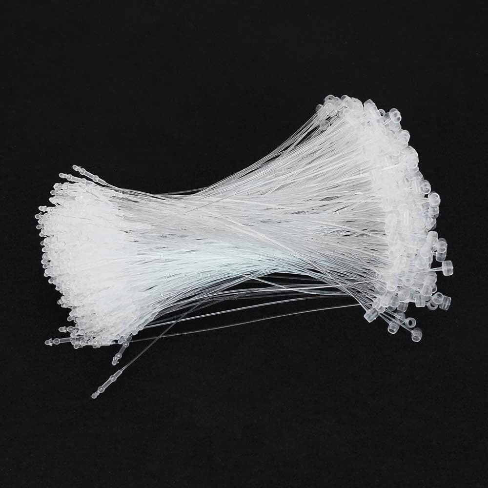 2000 Pcs 5 Inch Plastic Fastener Hang Tag Clear Snap Lock Pin Security Loop