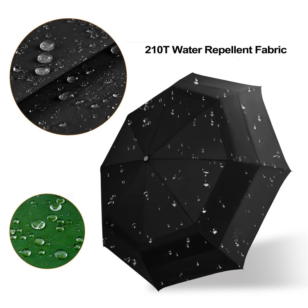 Large Compact Golf Umbrella - Oversized Auto Open Close Folding Travel 210T