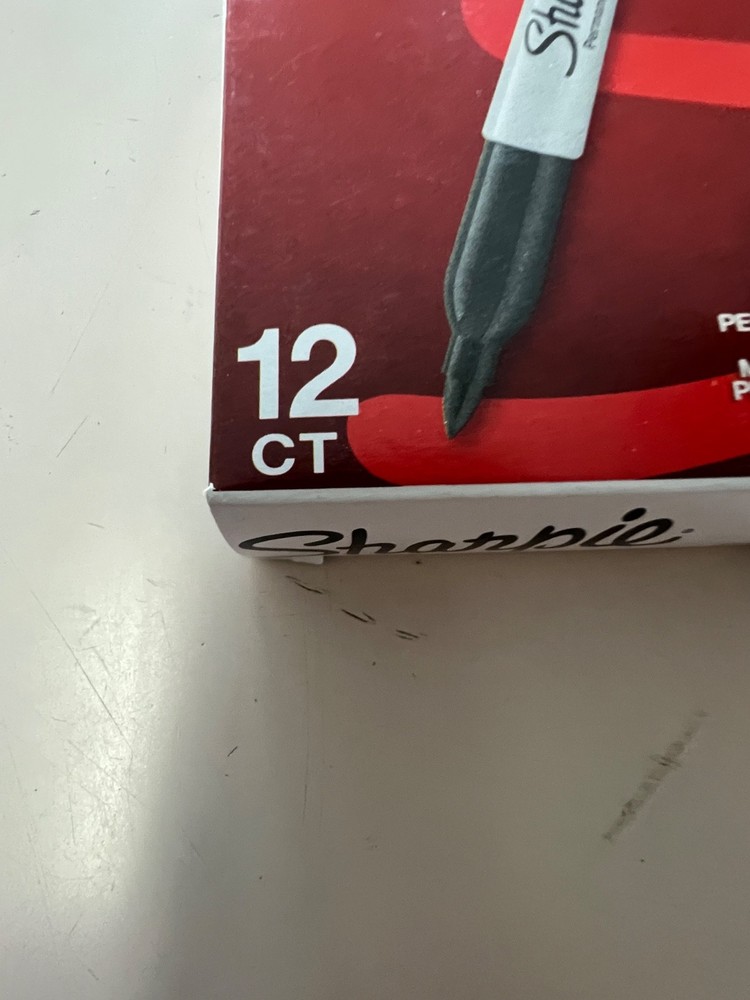 Original Sharpie Fine Point Permanent Marker, Black, 12 Count, NIB