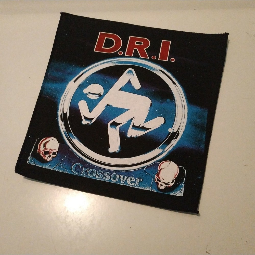 Vintage D.R.I. Unused 80s BACK PATCH dri thrash crossover sod anthrax