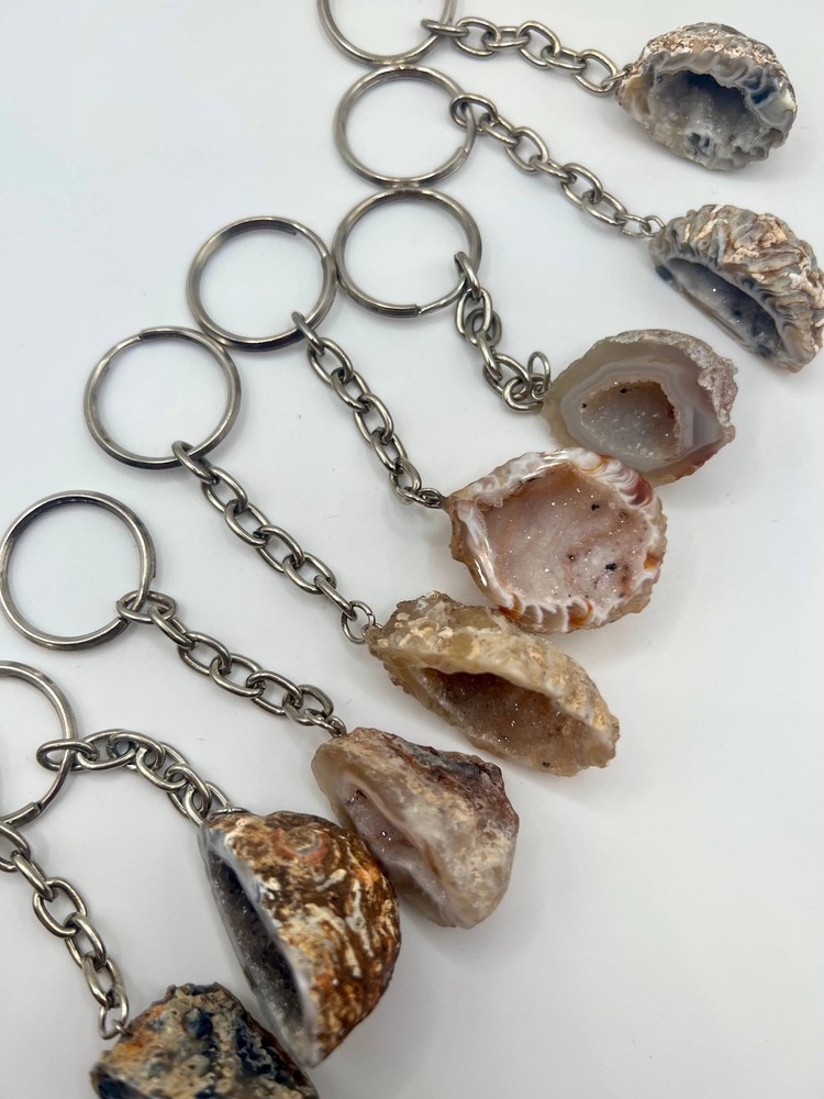 Agate Crystal Keychain