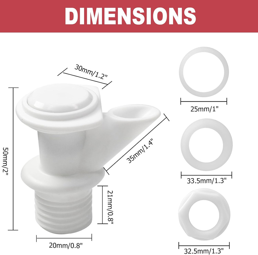 Push Button Water Spigot, Reusable Push Button Water Spigot - 5 Pack