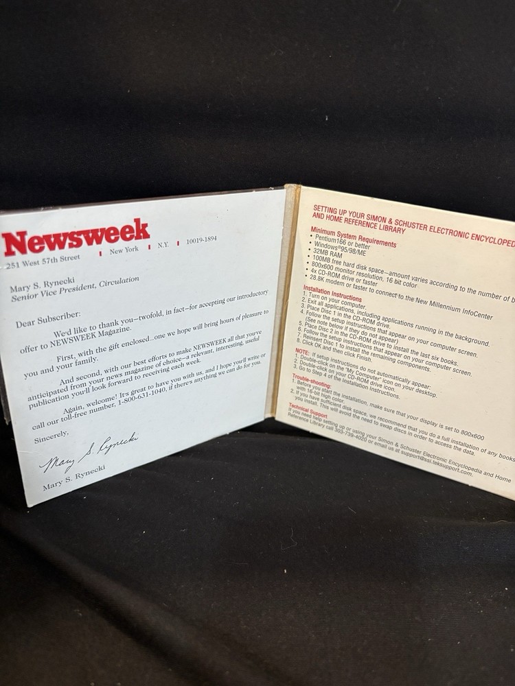 Simon Schuster Electronic Encyclopedia Home Reference Library 2 CD ROM Set VTG