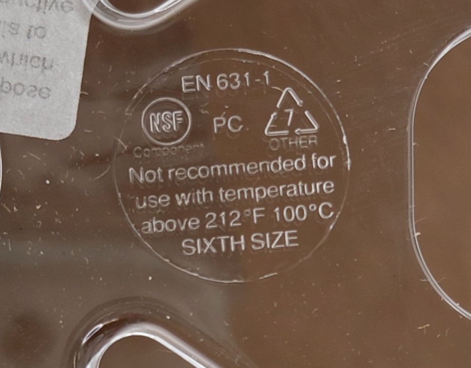 (12 Pack) Vigor 1/6 Size Clear Polycarbonate Drain Tray 247FP16DCL
