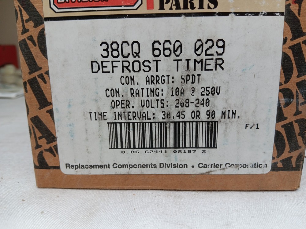 Carrier Defrost Timer 38CQ 660 029