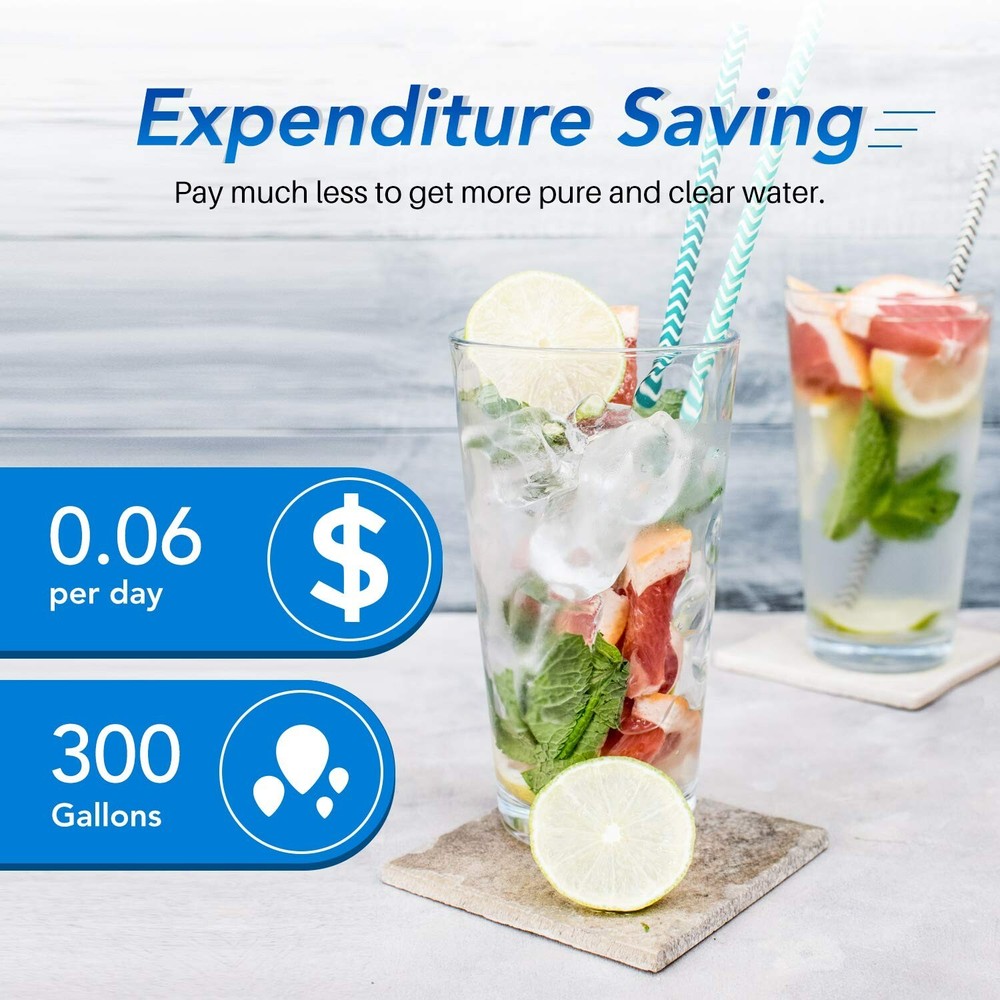 ICEPURE Replacement For GE MWF SmartWater MWFP GWF Fridge Water Filter 4 PACK