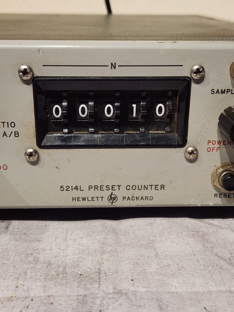 HP 5214L Preset Counter – Powers On – Mostly Working Display – Vintage Hewlet