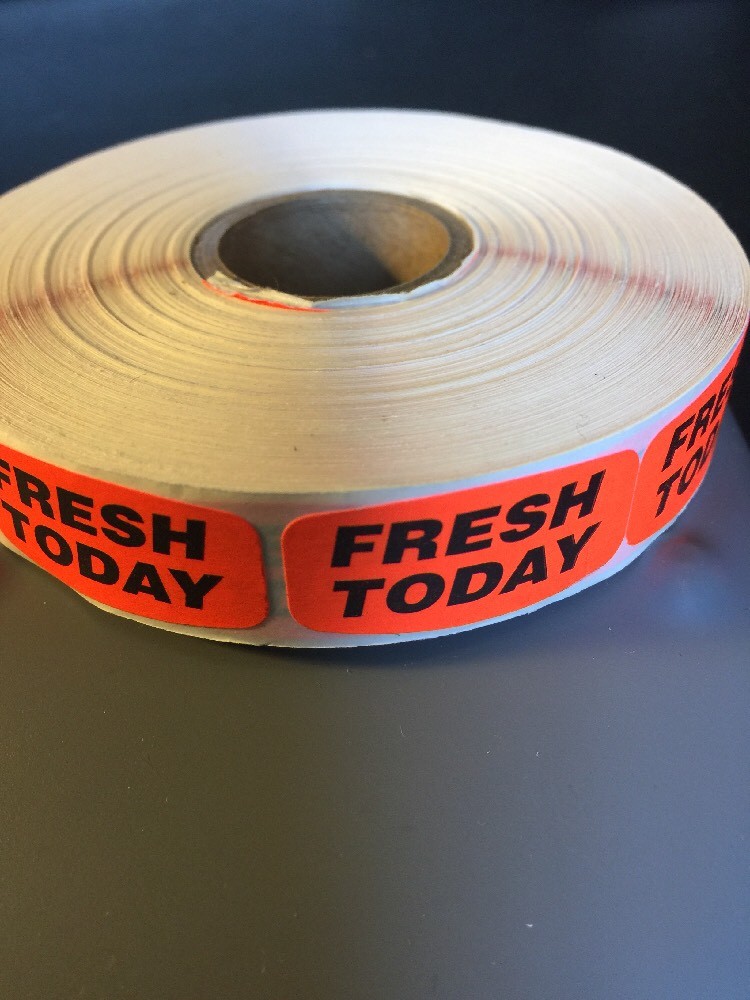 Fresh Today LABELS 1000 PER ROLL GREAT STICKERS