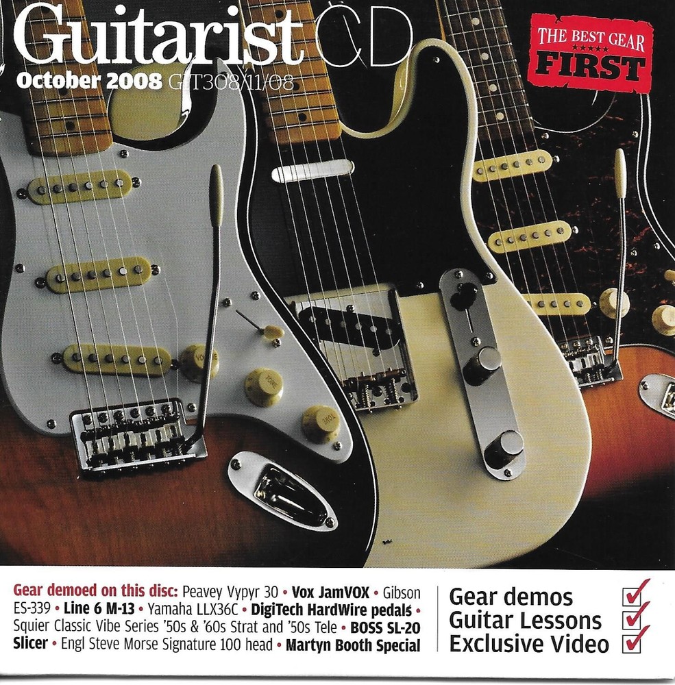 Guitarist Issue 308 Oct 2008 Guitar DVD/CD