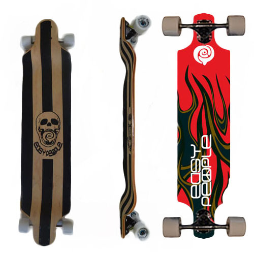 Easy People Longboards DD-0S Drop DownLongboard Complete Deck Lowrider Hot Stuff
