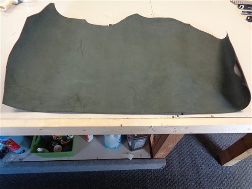 LEATHER HIDE BLACK TEXTURED 51" X 29 1/2"