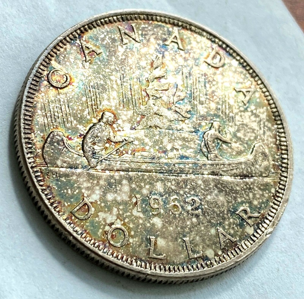 1962 Canada Dollar Gem Unc. Beautiful Pastel Toning CHN