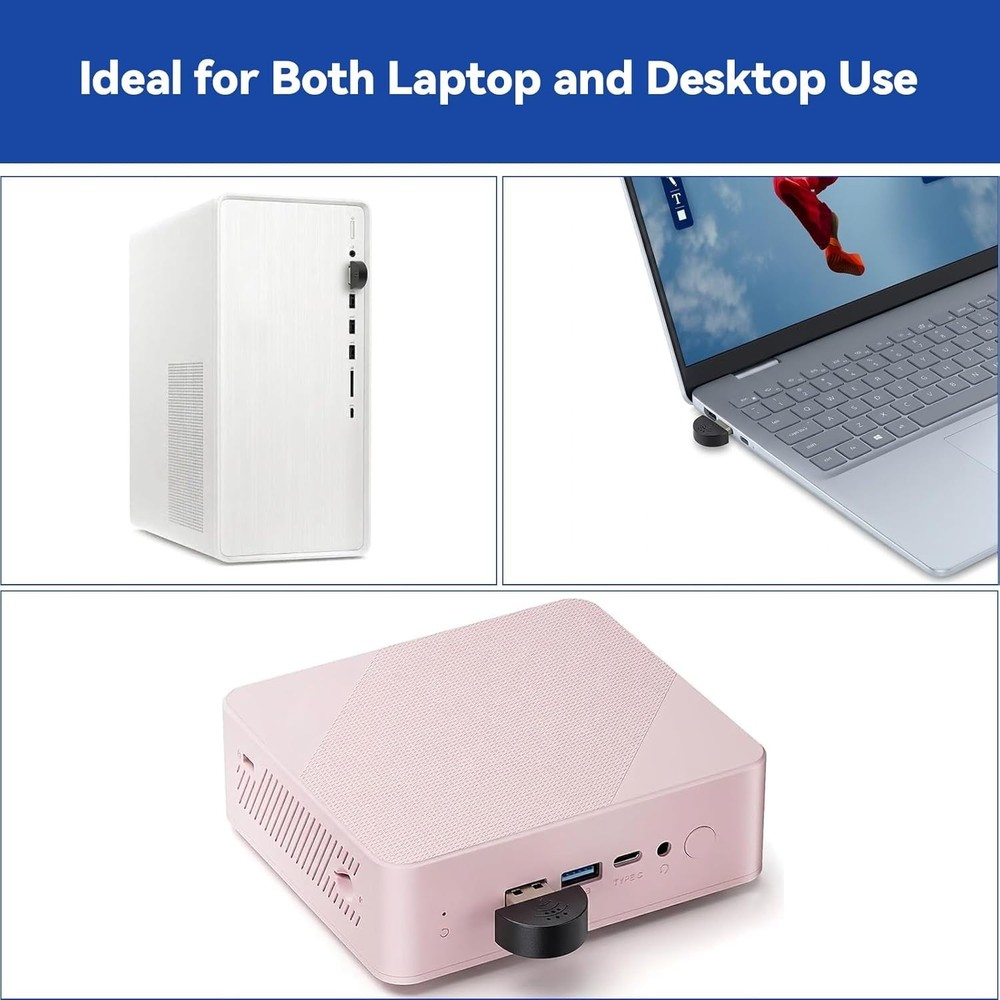 Compact USB Microphone for Raspberry Pi 5/4B/3B+ & Laptops – No Driver Needed