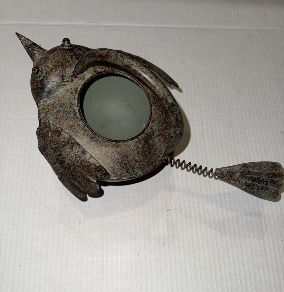 Bird Watering Can Metal Rustic 14” X 10”