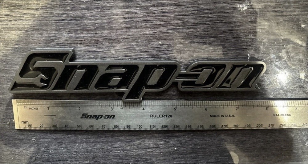Snap On Toolbox Rollcab Decal Badge Emblem Original Black Grey￼
