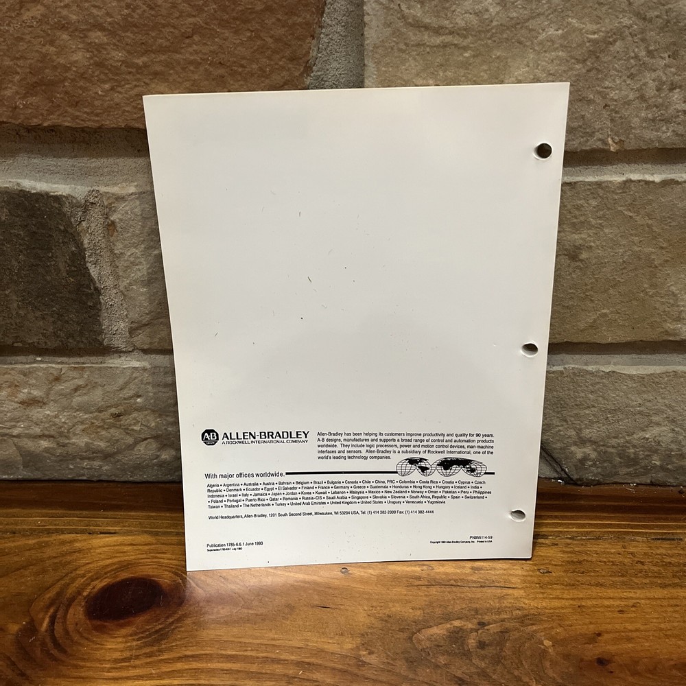 Allen Bradley 1785 PLC-5 Programmable Controllers Hardware Installation Manual