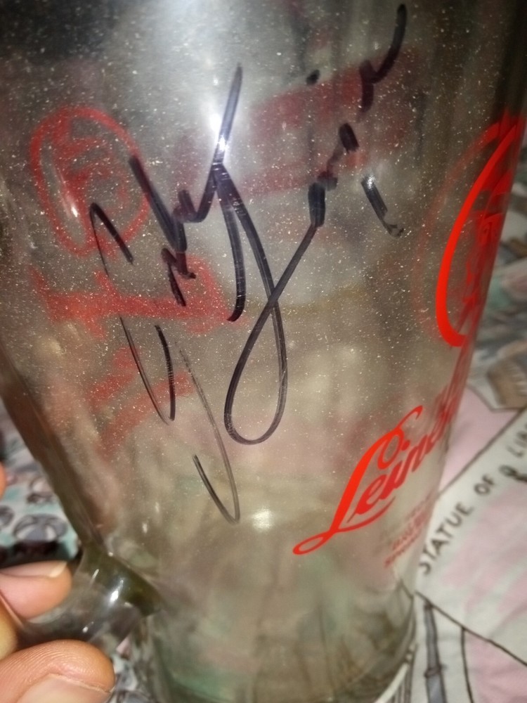 Leinenkugel's double bubble clock, Autographed tray, Signed Pitcher, Original!!