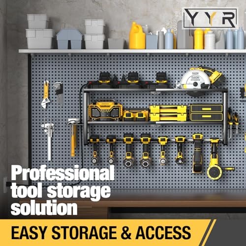 Heavy Duty Power Tool Organizer with Charging 32 Inch with Power Strip