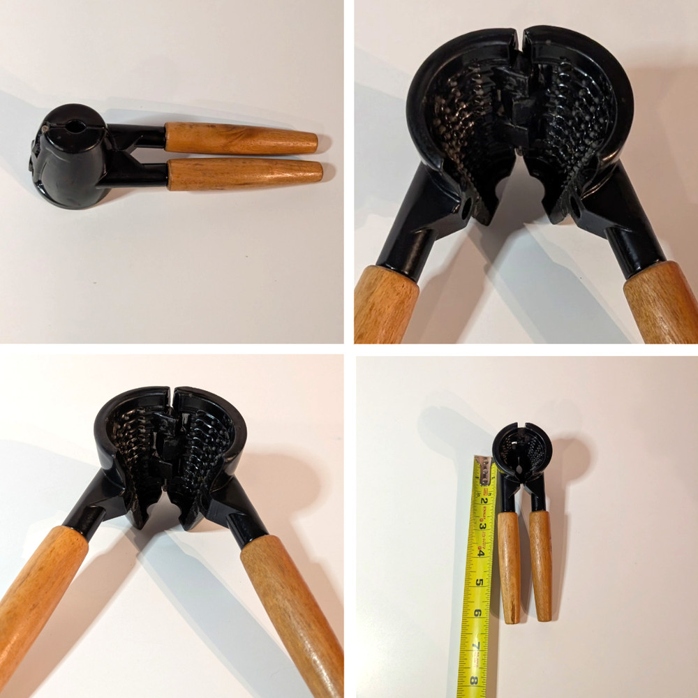 Vintage German Nutcracker Wood Wooden Handle, Study Handheld Nut Cracker ,Opener