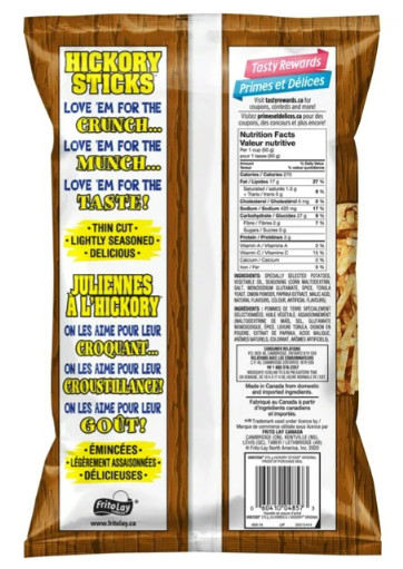 Hostess Hickory Sticks Original Potato Sticks, 275g (3 Pack)