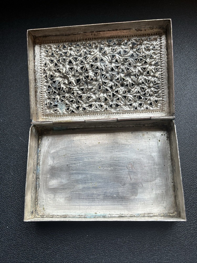 O) Vintage Cambodian Cigarette Case.