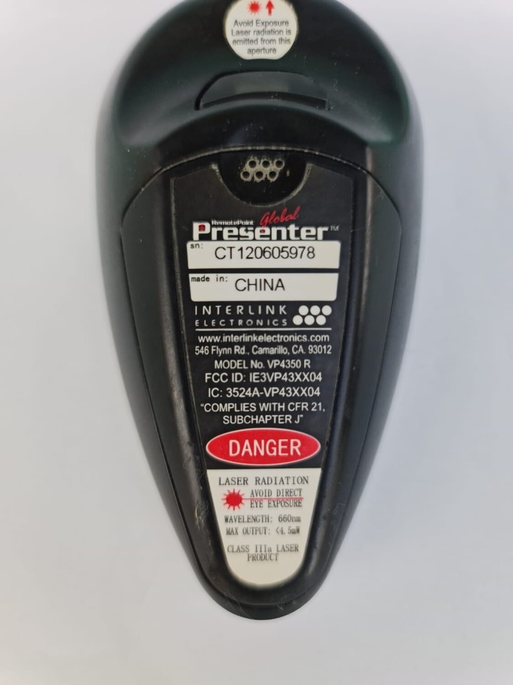 INTERLINK Remote Point Global Presenter VP4350 (Without USB)