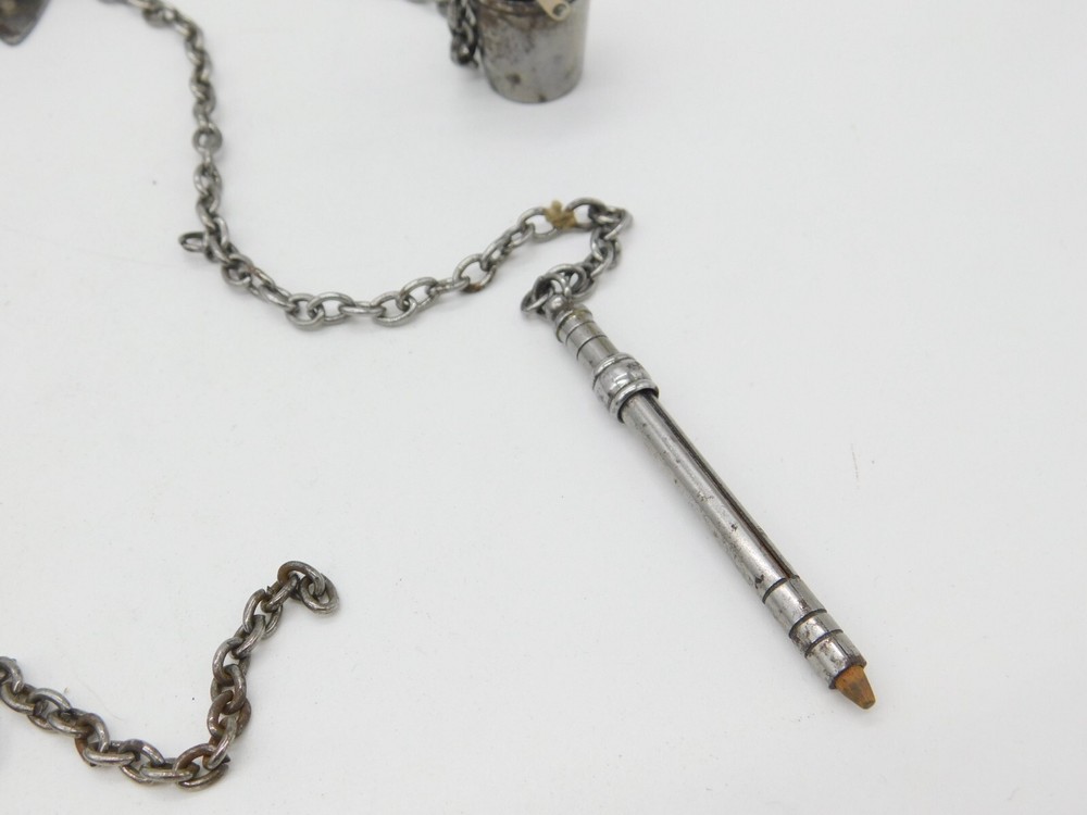 Victorian Cut Steel Large Sewing Chatelaine with Multiple Tools Antique c1860