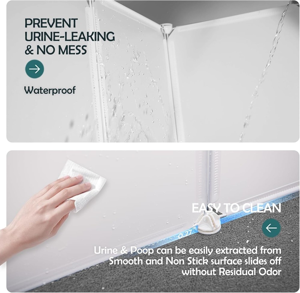 Large Cat Litter Box Enclosure Splash Guard Kit