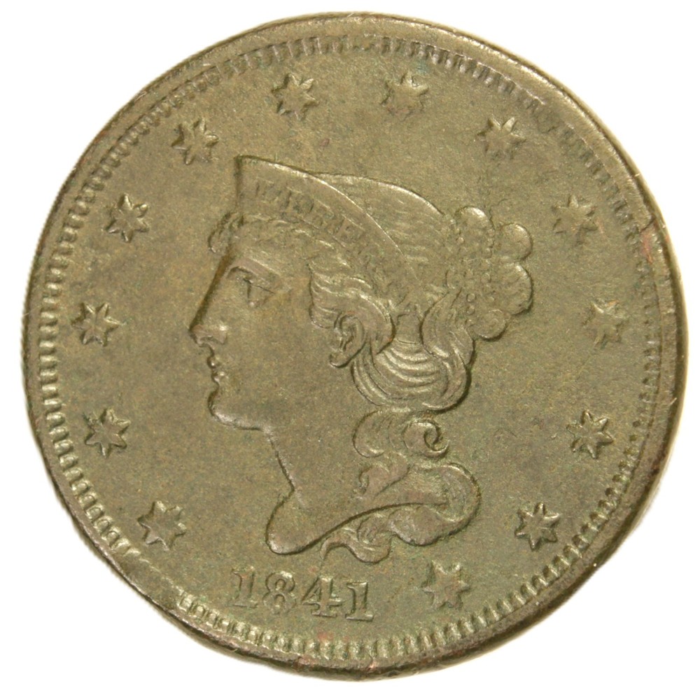 1841 Large Cent- Choice EF- SMH 1719