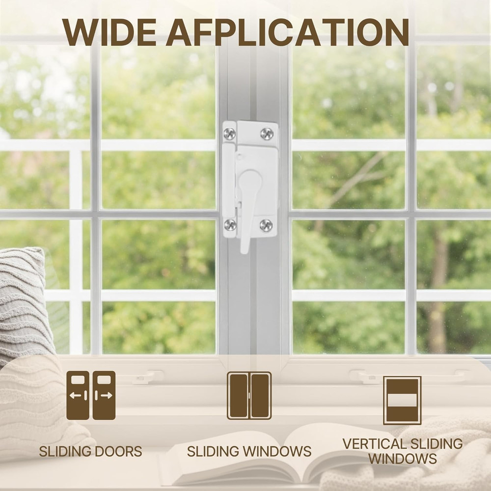 4 Pcs Window Locks, Replacement Window Locks, Sliding Window Sash Locks, Durable