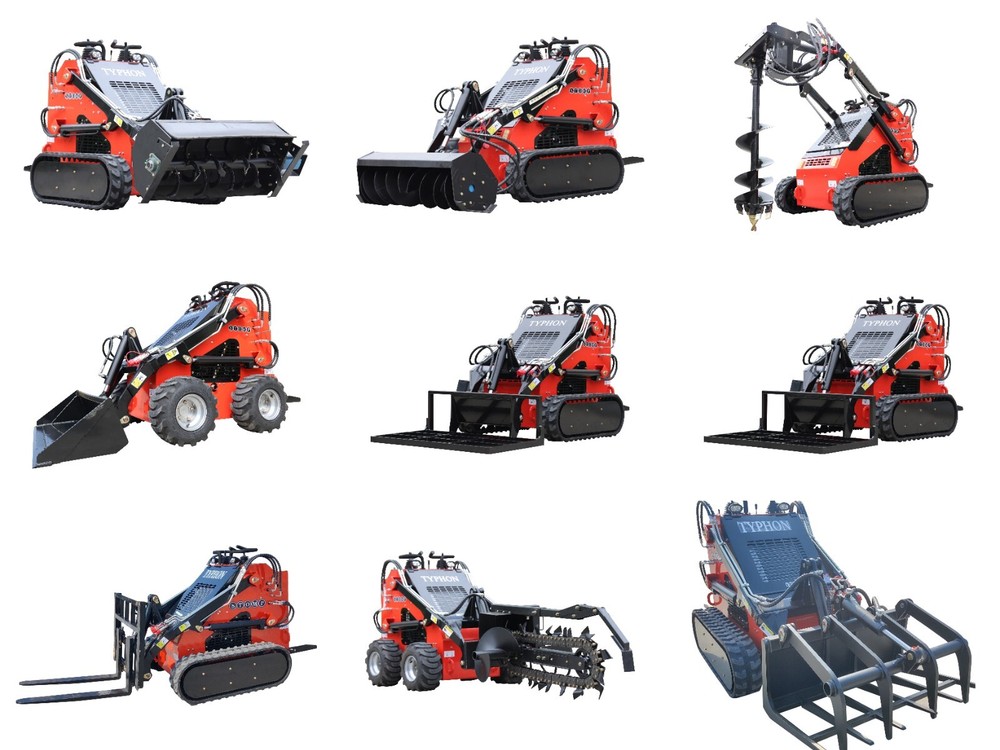 Auger Attachment mini skid steer loader attachments for TYPHON STOMP skidsteer\