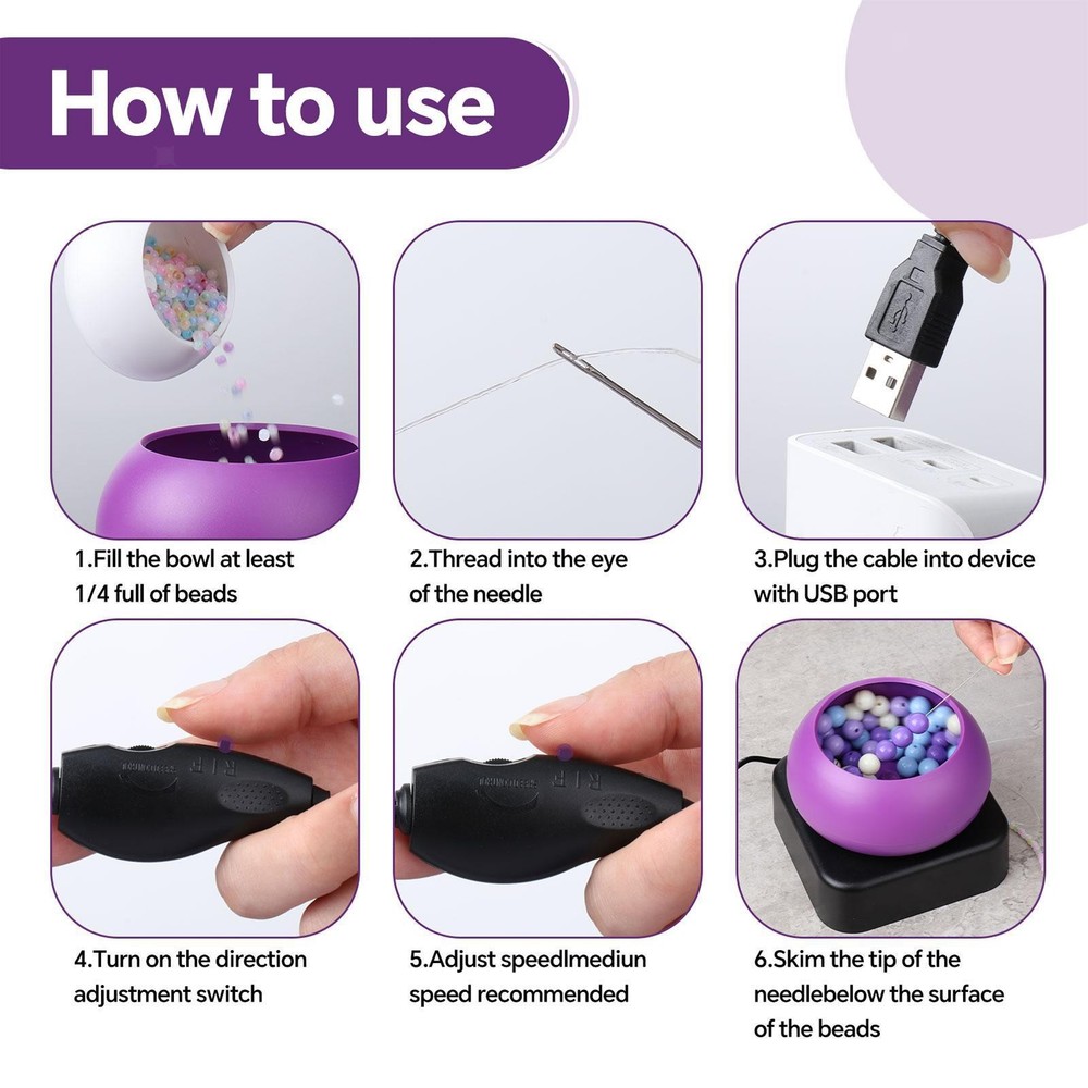Electric Beads Spinner Electric String Beads Device Fast