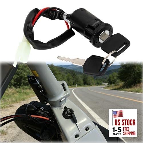 Ignition Switch with Key -  Lock 2 Wire Key Switch Compatible with Electric