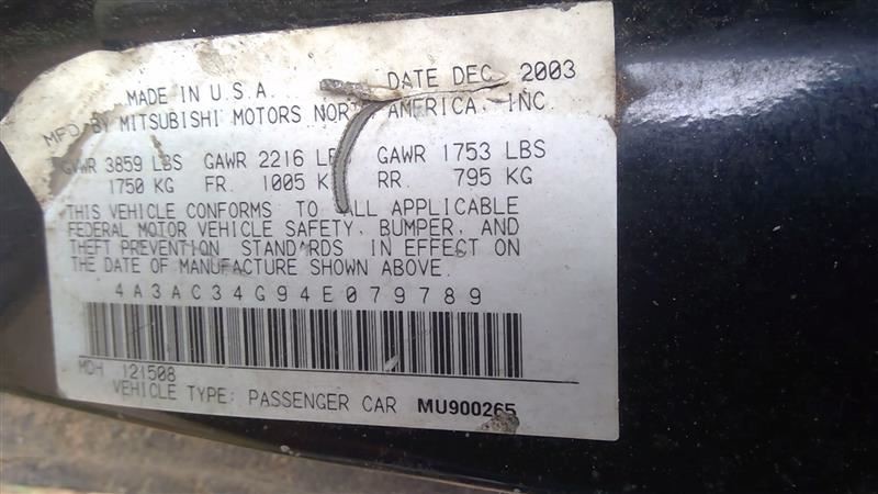 Passenger Side View Mirror Power Non-heated Fits 00-05 ECLIPSE 214271