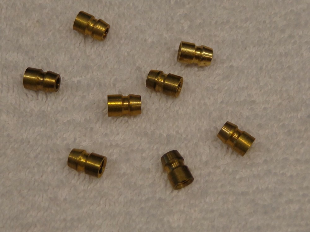 (8) ‘NOS’ Spark Plug Terminal Nuts.....8/32” Brass Spark Plug Terminal Nuts