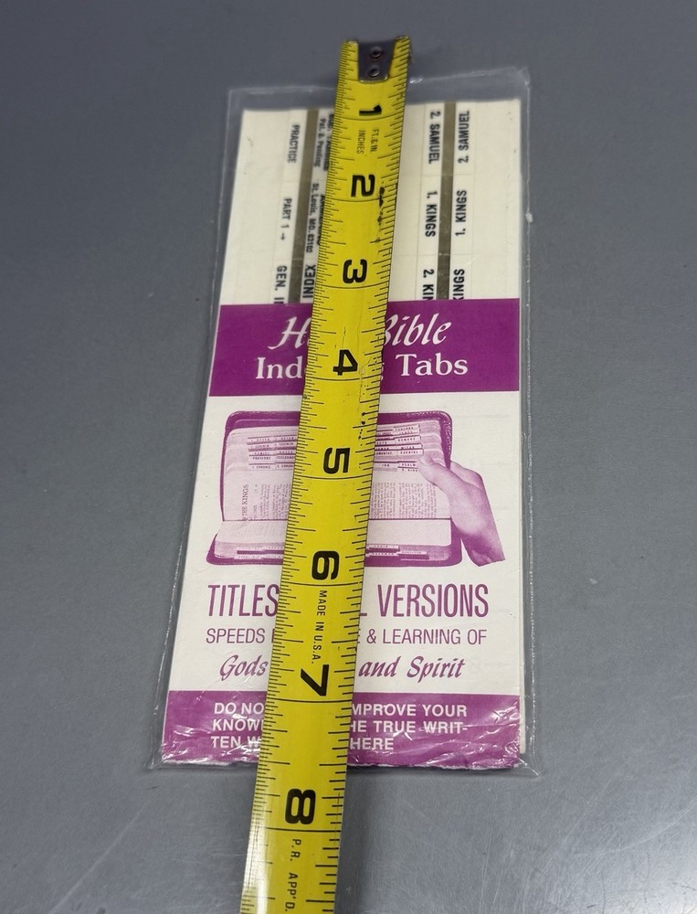 Vintage Bible Indexing Index Tabs