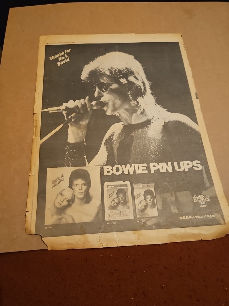 David Bowie Original 1973 Music Press Advert
