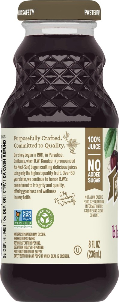 Just Black Cherry Juice, 8 fl oz (12 Pack)