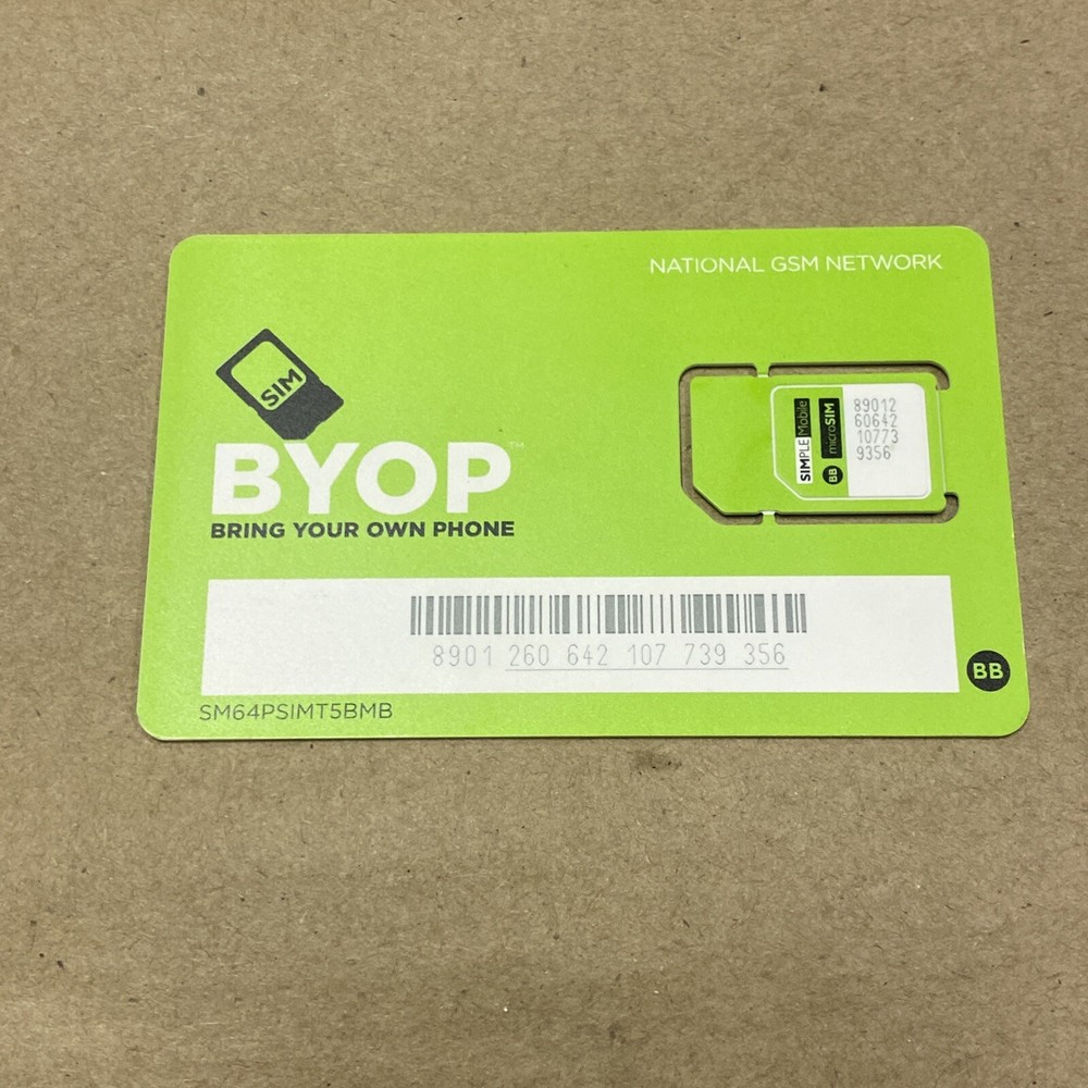 Simple Mobile - SIM - Bring Your Own Phone -