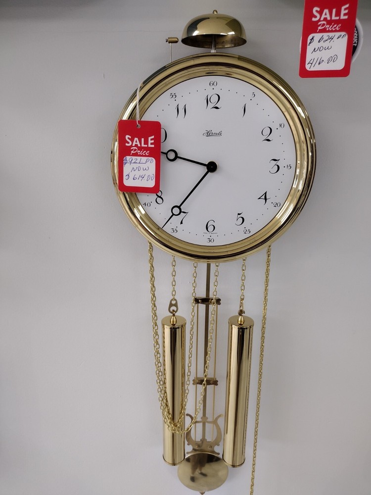 Brass Wall Clock Hermes Striking Half An Hour An Hour