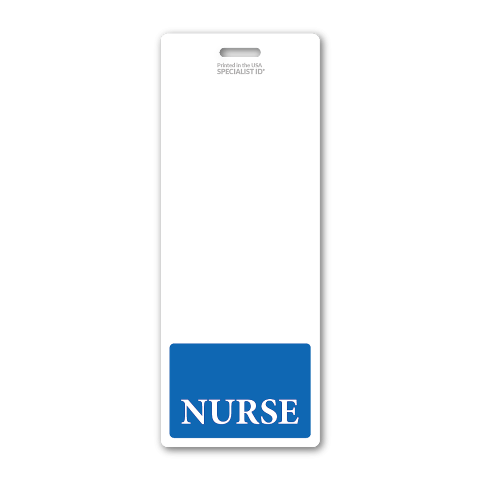 Oversized NURSE Badge Buddy - Extra Long Vertical ID Backer for Nurses