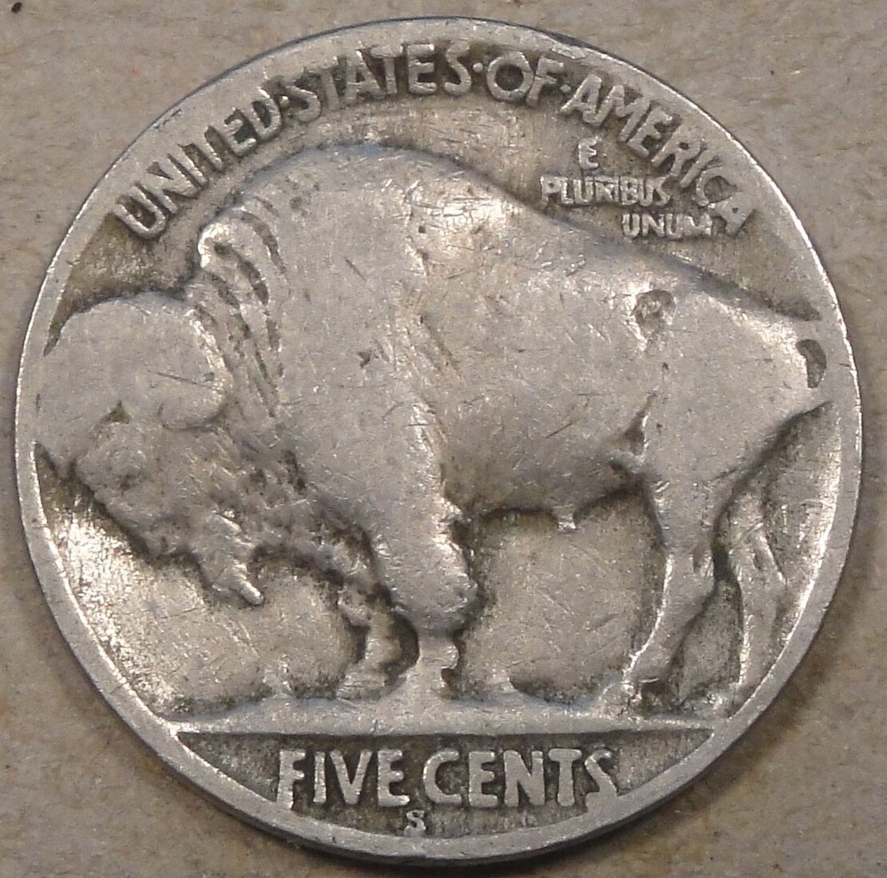 1919-S Buffalo Nickel 5c as Pictured
