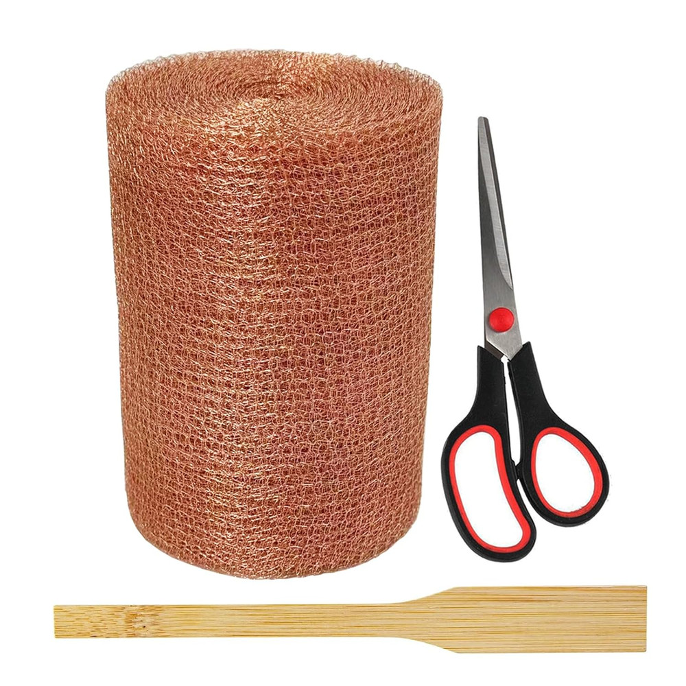 Copper Mesh Rodent Control Roll 5"x33ft Rustproof Wire Wool Mice Rat Stopper