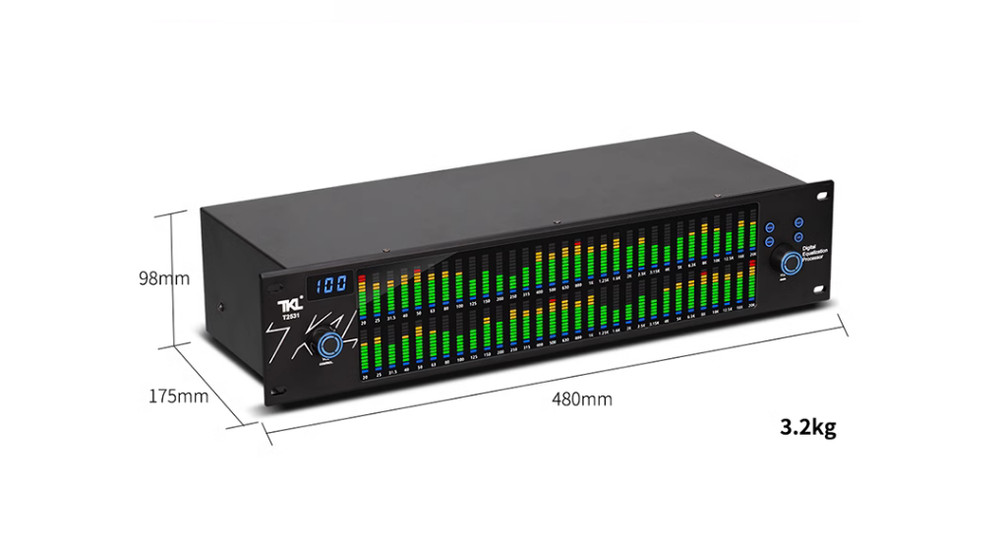 TKL T2531 Professional Graphic Equalizer Audio Processor 31-Band Spectrum 220V