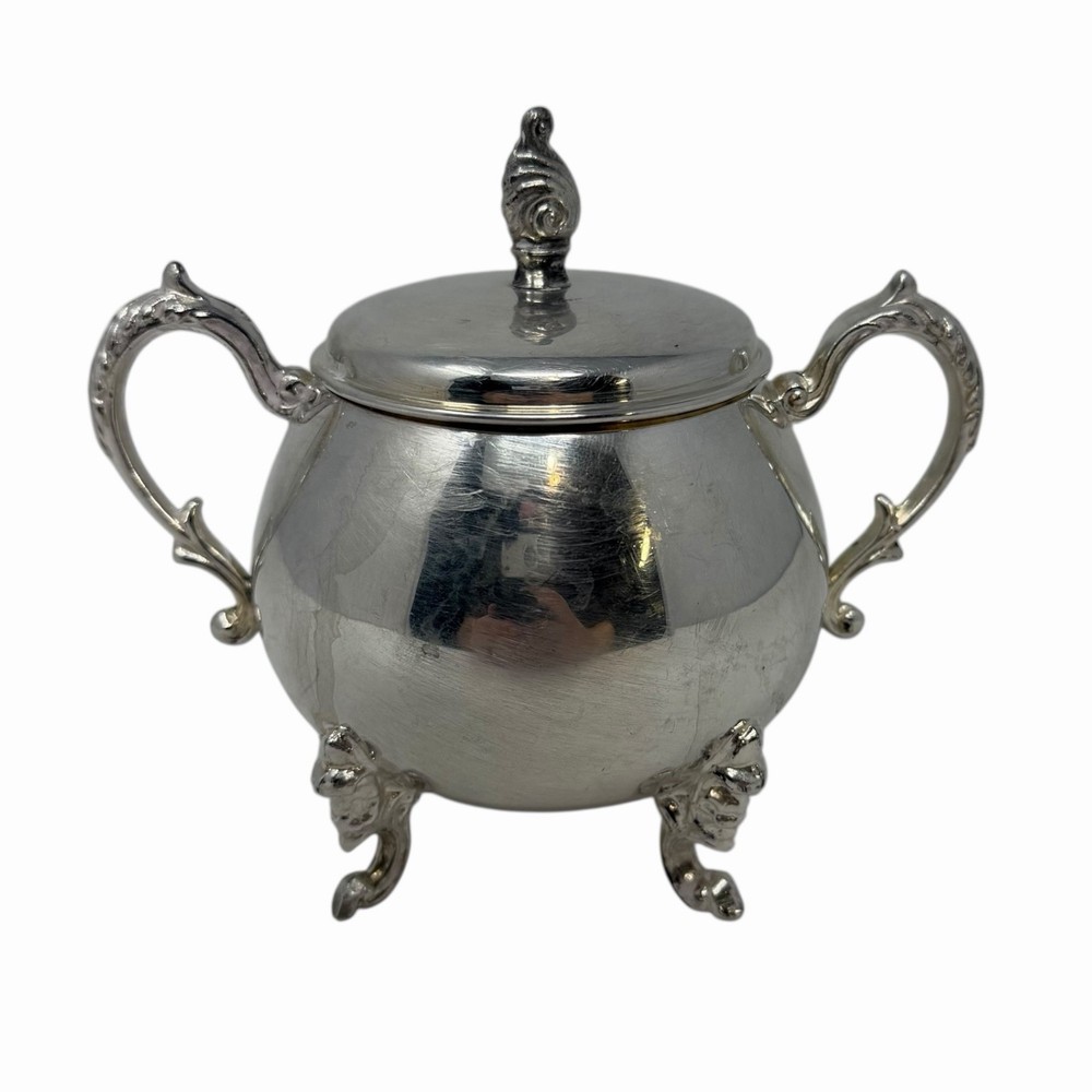 Vintage Sheridan Sugar Bowl Silver on Copper