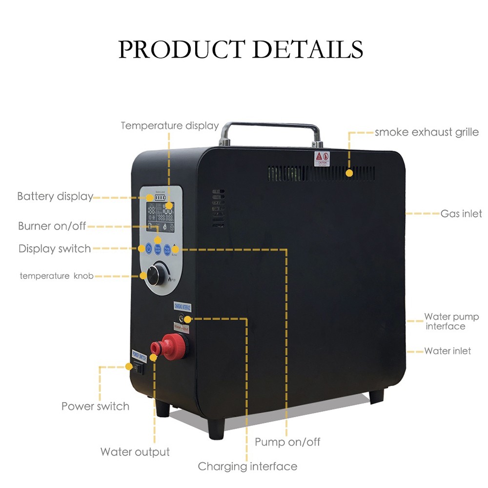 Propane Portable Water Heater Countertop Instant Camping Shower For Outdoors